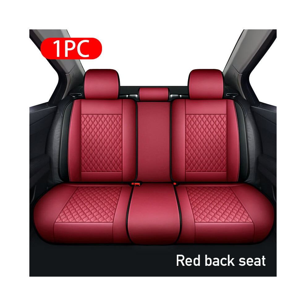 Housses de siège auto universelles (rouge arrière 1 pièce) Coussin de siège auto en cuir de luxe Tapis