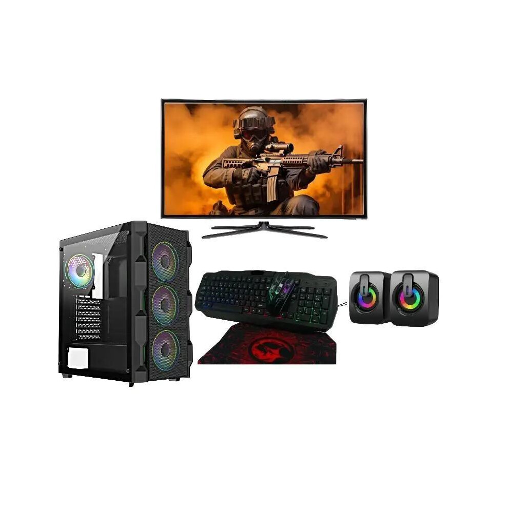 Fast Gaming Intel i5 16GB RAM 1TB HDD& 256GB SSD GT730 4GB 22" Monitor PC Bundle & Speaker-image-OPC-PGXRPF7-NEW