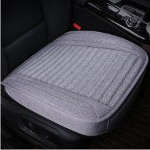 (Grau 1 Stück) Flachs-Autositzkissen, Anti-Rutsch-Pads für Haupt- und Co-Pilotensitze, All-Inclusive-Stoff-Sitzbezug