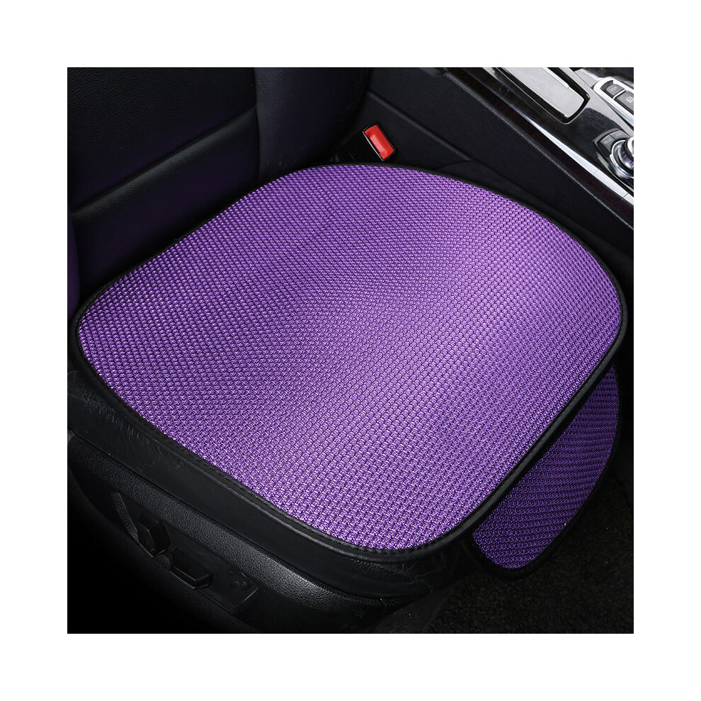 (1 pièce violet) Housse de siège de voiture d'été respirante en soie glacée quatre saisons, coussin