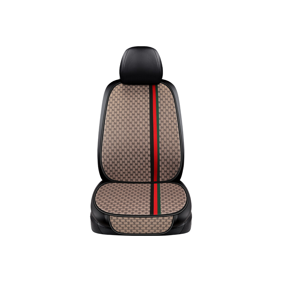 (1 ensemble de siège marron) Ensemble de housses de siège de voiture de luxe 2022 Oreiller de cou de
