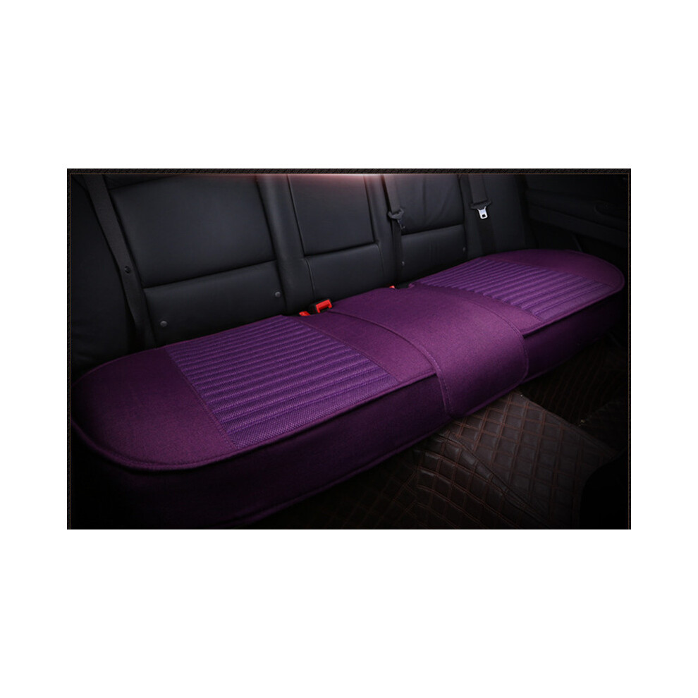 (Rangée arrière violette) 2022 Nouvelle housse de siège de voiture en lin Coussin de protection de siège