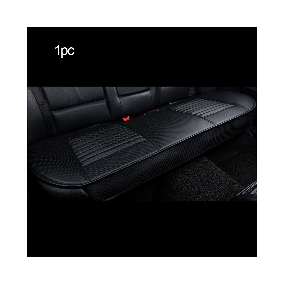 Housse de siège de voiture en cuir PU respirant (1 pièce arrière noire) Protection du siège conducteur