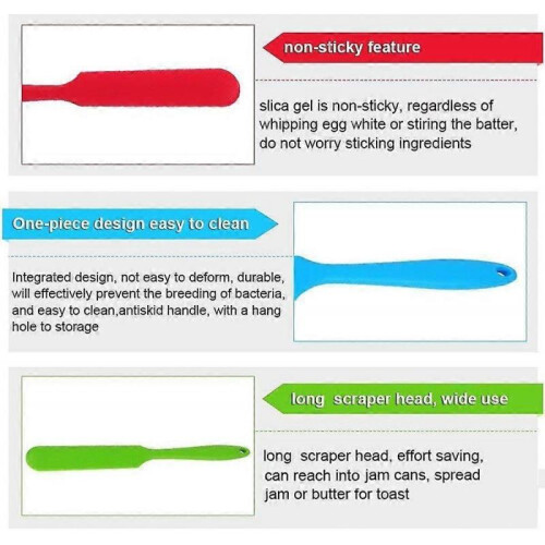 Silicone Spatula Set 4-Piece - 450F Heat-Resistant Tools 2