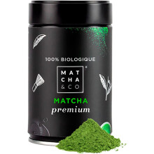 Thé Matcha 100 % biologique de qualité supérieure 80 g [qualité cérémonielle Premium].  Thé Matcha biologique de qualité cérémonielle.