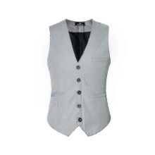 (XL,Grey)Gilet de costume à col en V pour hommes S Gilet