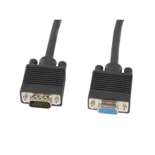 lanberg env.-vgac 10cc-0018 B+ VGA (15-pins) mannelijk naar VGA (15-pins) vrouwelijk extender met ferrietkern