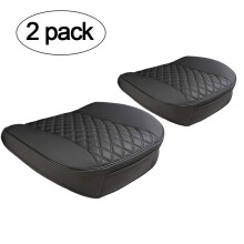 (Voorstoel 2 stuks) Autostoelhoes Premium PU Leer Auto Zitkussen Slijtvaste Stoelbeschermer Pad Universeel