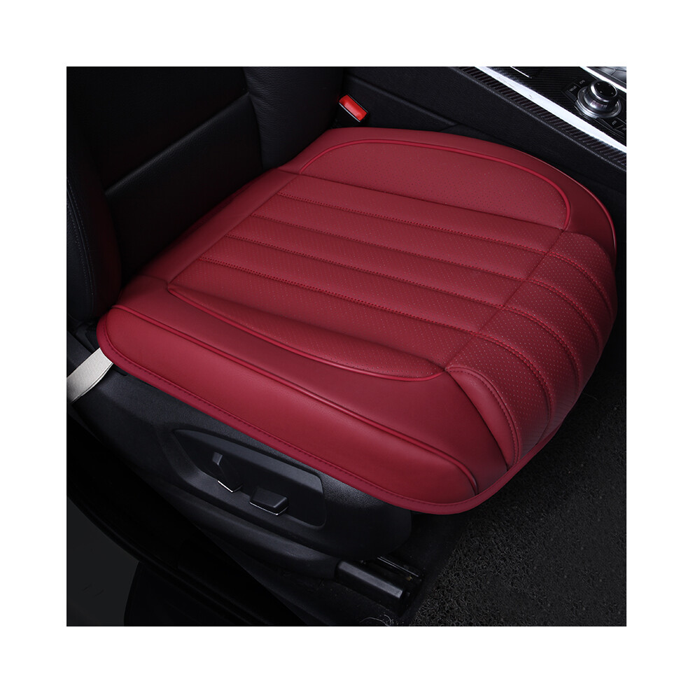 (1 avant rouge) Housses de siège de voiture Coussin de siège automatique Tapis respirant 3D PU cuir