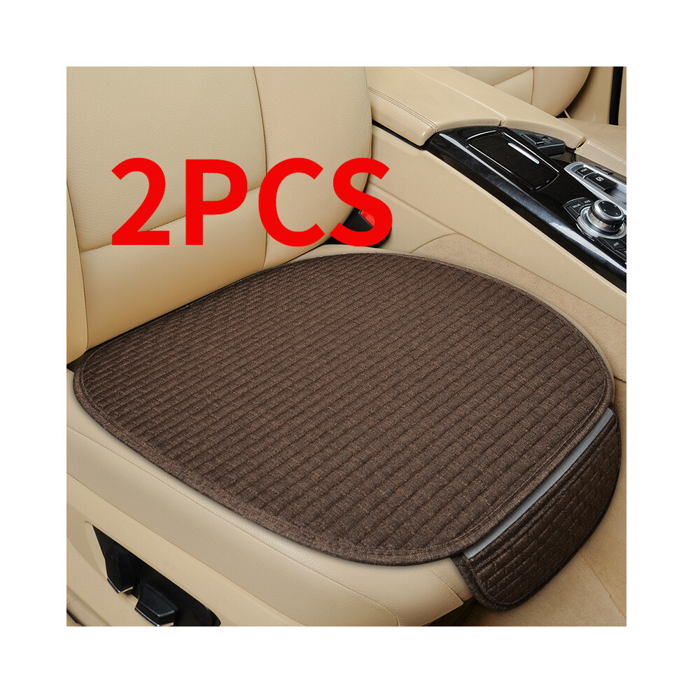 (2 pièces marron) Housse de siège de voiture antidérapante de taille universelle, coussin de protection