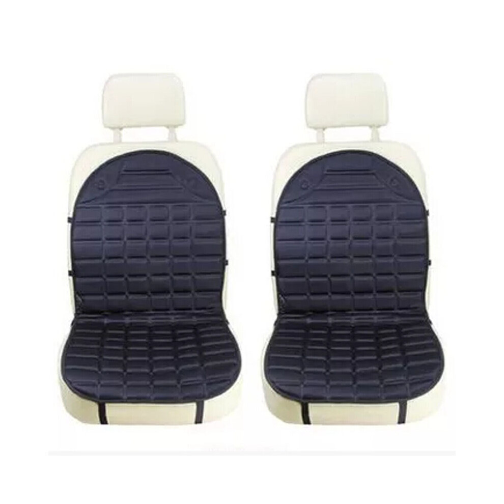 (noir 1 ensemble) Housse de coussin de siège de voiture chauffante 12 V Coussin de siège chauffant pour