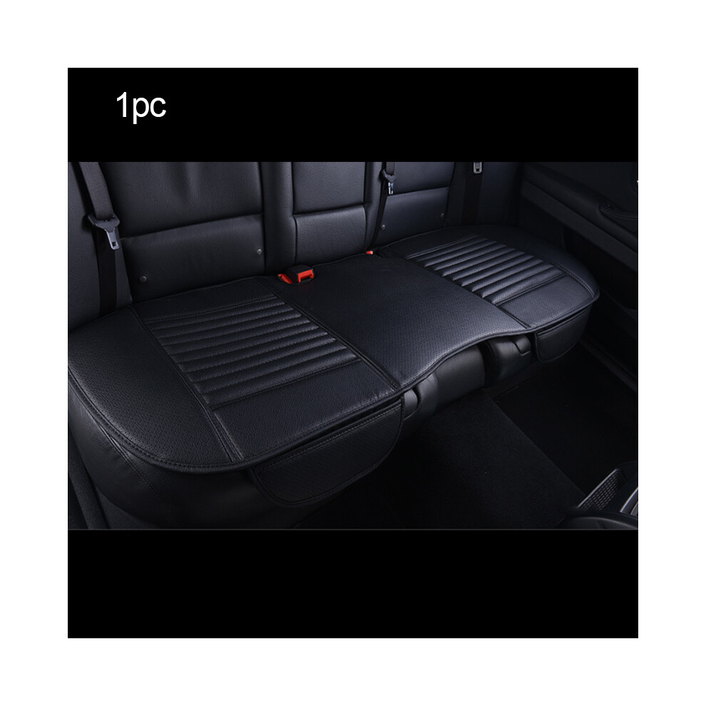 (Ligne noire arrière 1 pièce) Housse de siège de voiture quatre saisons en cuir PU Coussin de siège
