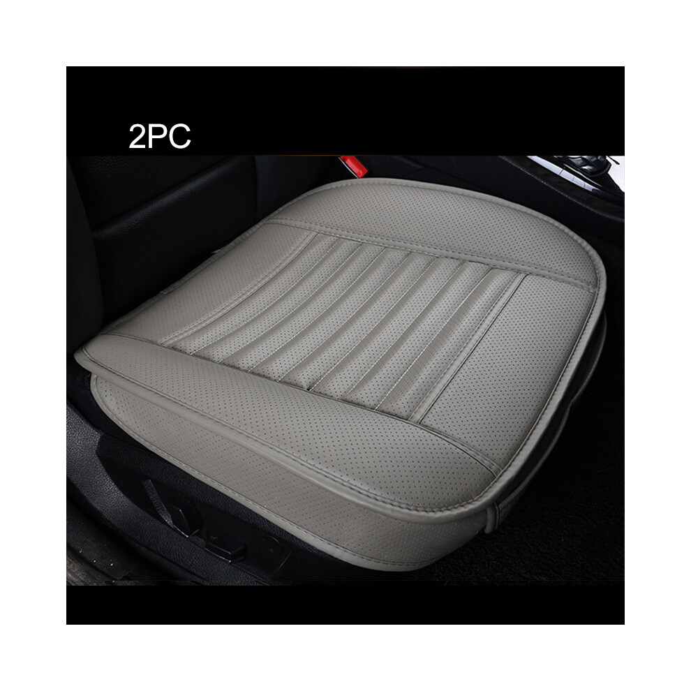 Housses de siège auto (2 pièces grises) en cuir PU respirant, antidérapantes, universelles, pour SUV