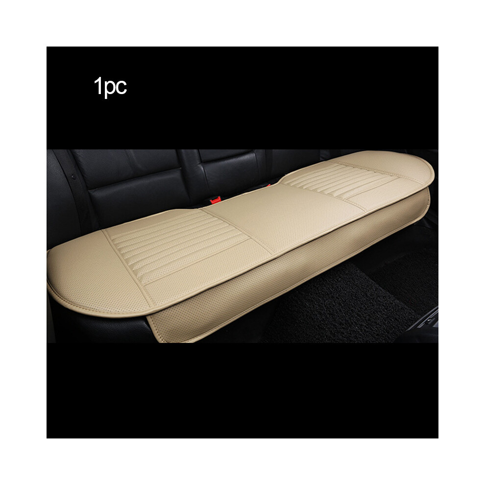 Housses de siège de voiture en cuir (1 pièce arrière beige) - Housses de siège universelles pour voitures,