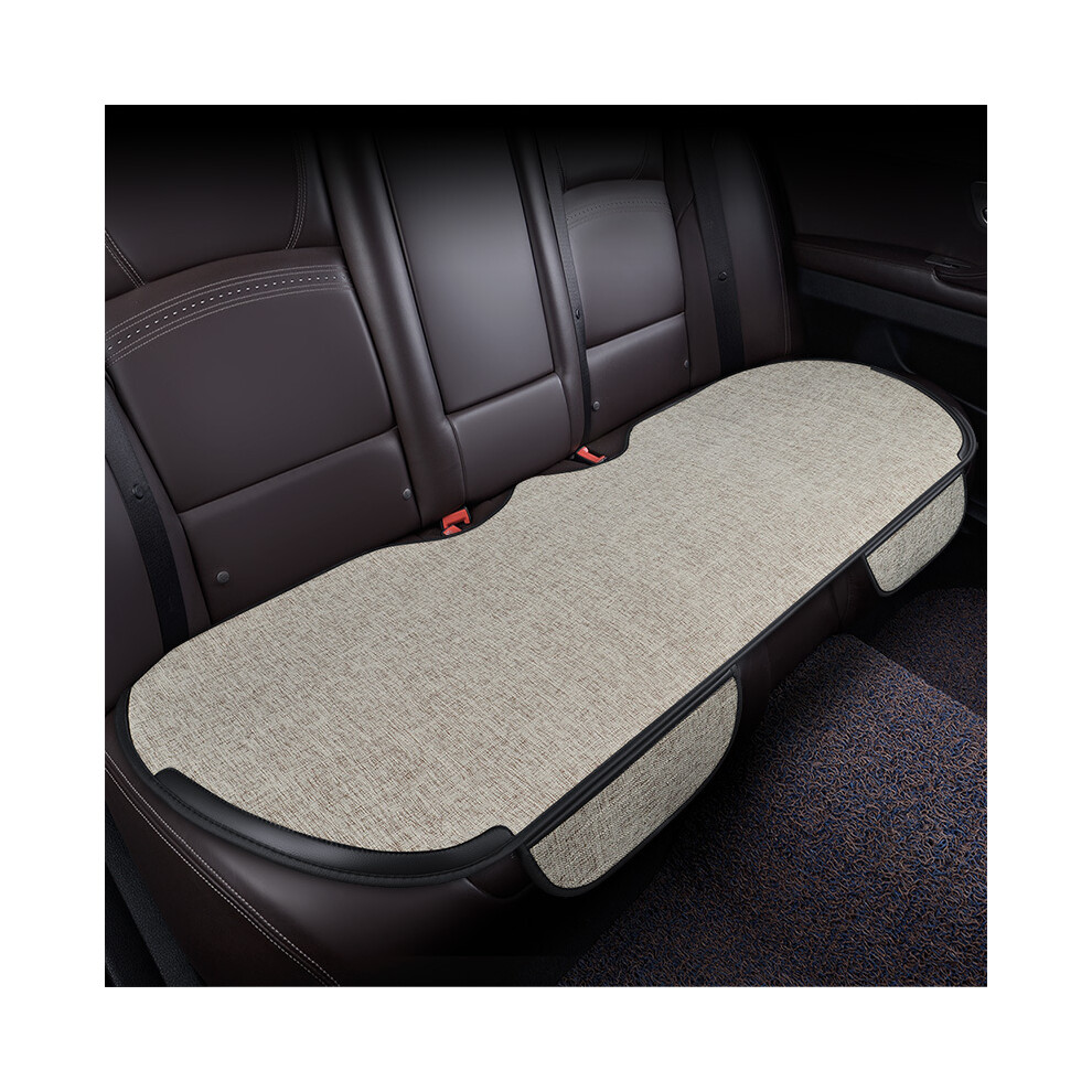 (1 beige arrière) Housses de siège de voiture en lin Ensemble complet avant arrière Choisissez un coussin