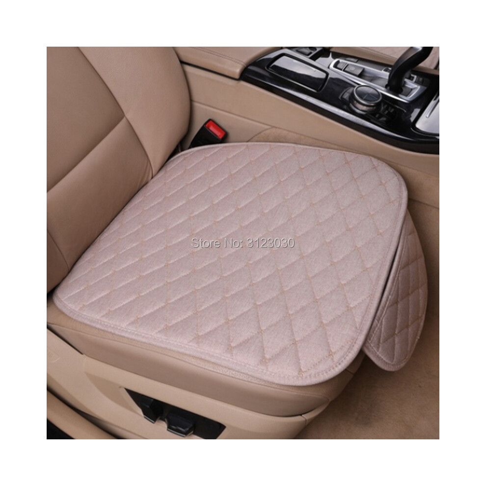 (1 coussin beige) Housses de siège de voiture en lin Intérieur Automobiles Coussin de siège de dossier