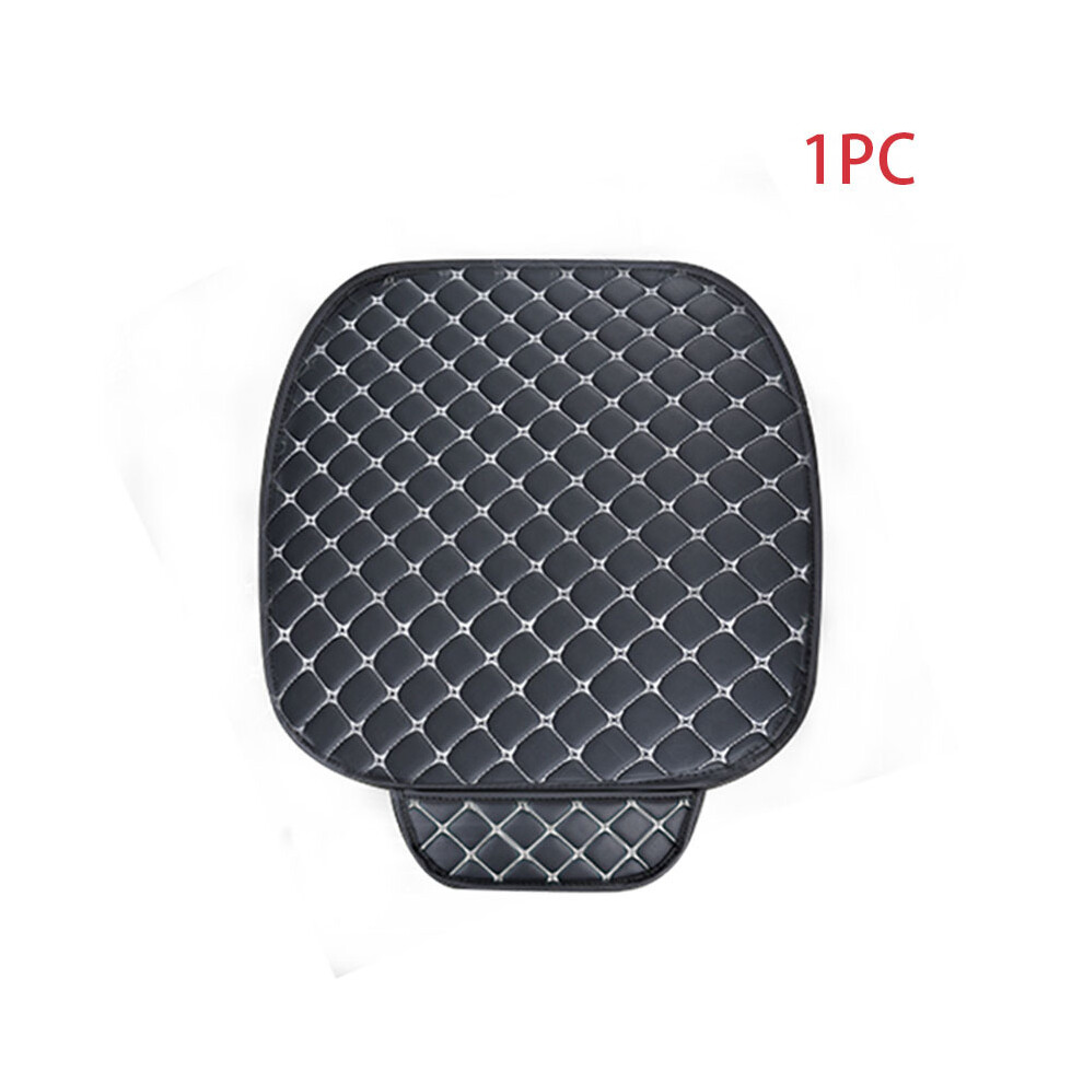 Housses de siège de voiture universelles en cuir PU (avant blanc, 1 pièce)