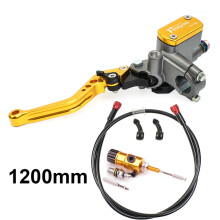 (Goud) 7/8 "22mm Motorcycle CNC Hydraulische Koppeling Kit Hendel Hoofdremcilinder 125 ~ 250cc voor