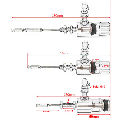 (Μαύρο) 7/8" Μοτοσικλέτας 22mm CNC Υδραυλικό κιτ συμπλέκτη Μοχλός 2