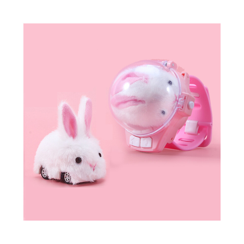 (lapin) Enfants RC Voiture Mini Montre Jouets Avec Lumières LED 2.4GHz RC Voiture Jouet Montre Lapin