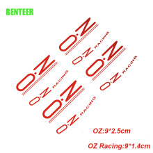 (Red)OZ Racing Car Rim Stickers Decals Auto Tunning Accessories Toy Cars