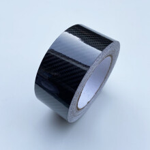 (5X500 CM-Glossy 6D Con)3/5/7/10CM Black Con Fiber Vinyl Racing Stripe Glansigt Matt Vinyl Wrap Film
