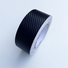 (7X500 CM-Matt 3D Con) 3/5/7/10 CM Svart Con Fiber Vinyl Racing Stripe Blank Matt Vinyl Wrap Film Bildekaler