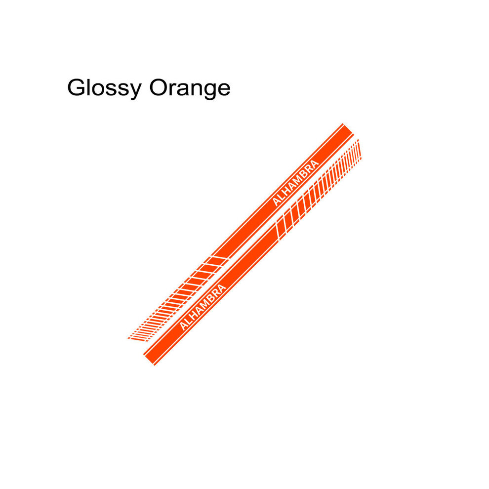 Autocollants pour jupes latérales de portière de voiture (orange brillant) 2 pièces pour Seat Alhambra