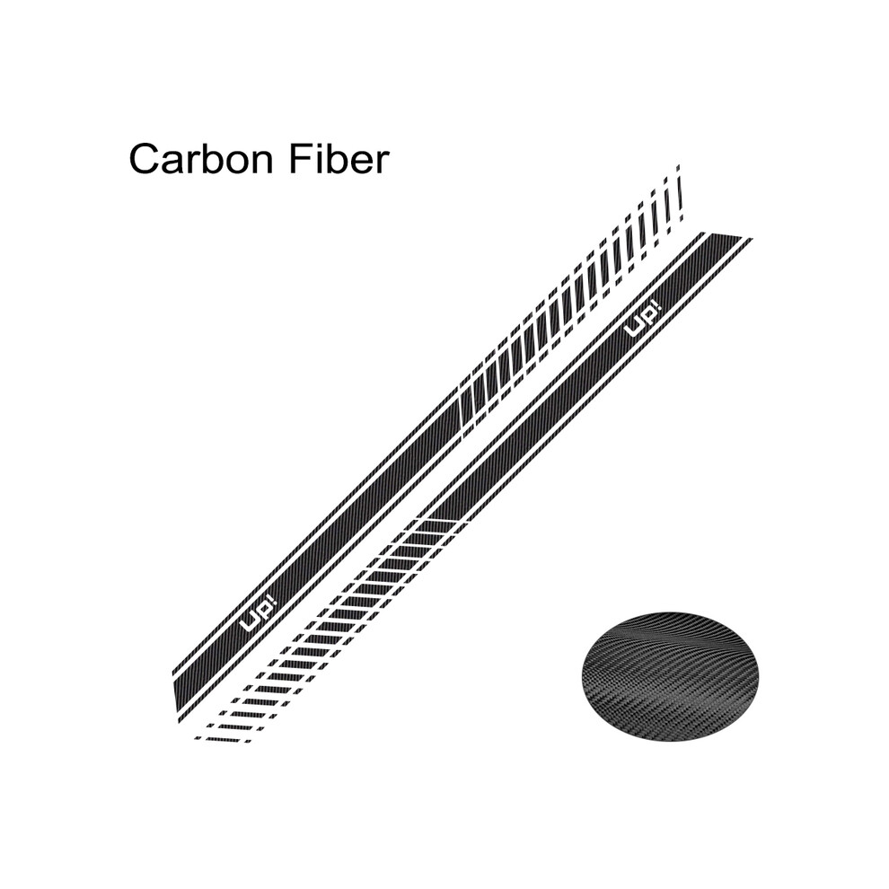 (Con Fiber) 2 pièces autocollants latéraux de portière de voiture pour Volkswagen VW UP Sport Automobiles