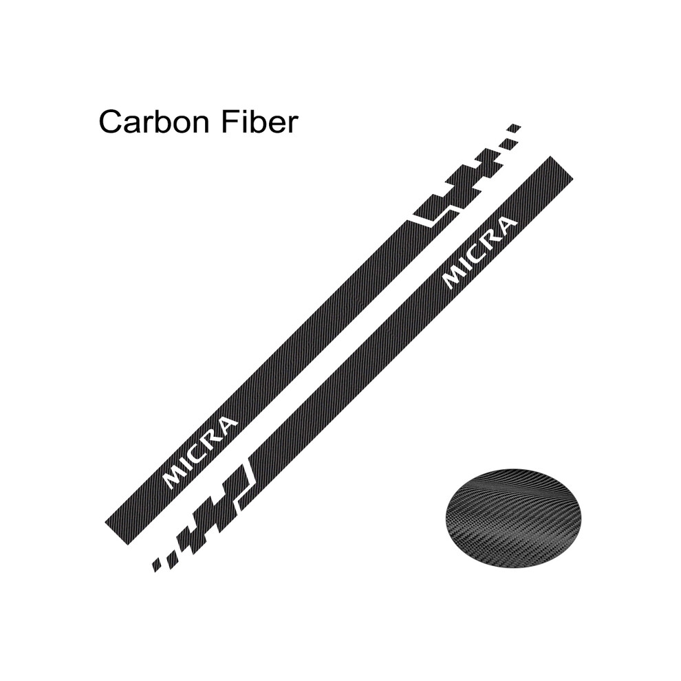 (Con Fiber) 2 pièces pour Nissan Micra k11 k12 k13 k14 autocollants de jupe de porte de voiture Film
