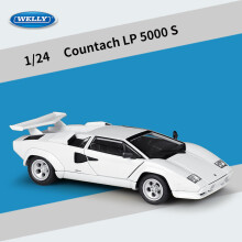 (Blanc) 1:24 Lamborghini LP5000S Countach Supercar Alliage Modèle de Voiture Moulé Sous Pression et