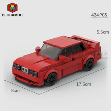 (M3 E30-Rot) MOC Bricks Autos M1 M3 E30 M2 M4 Z4 Rennsportwagen Bausteine Fahrzeug Geschwindigkeit