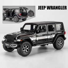 (Noir) 1:22 Jeeps Wrangler Rubicon Alliage Diecasts & Jouets Véhicules Métal Jouet Voiture Modèle Son