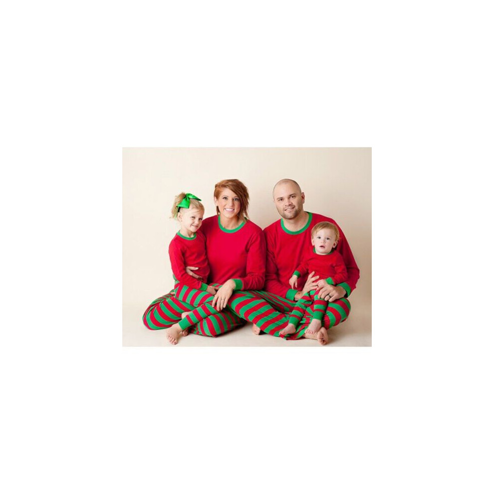 (RED-GREEN,S)Ensemble pyjama assorti famille Noël adulte homme femme enfant vêtements de nuit