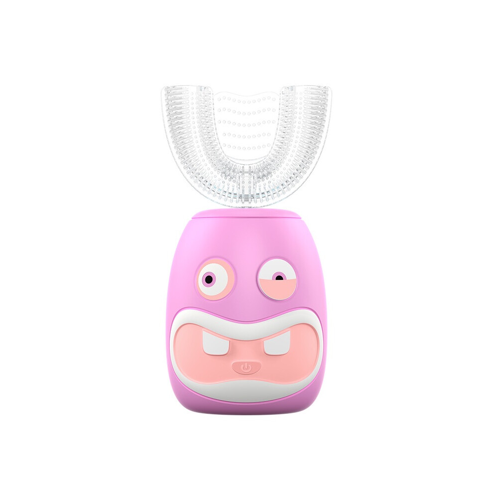(PinkSmiley)Brosse à Dents Électrique Automatique 360 U Enfant Imperméable Enfant Cadeau Enfants
