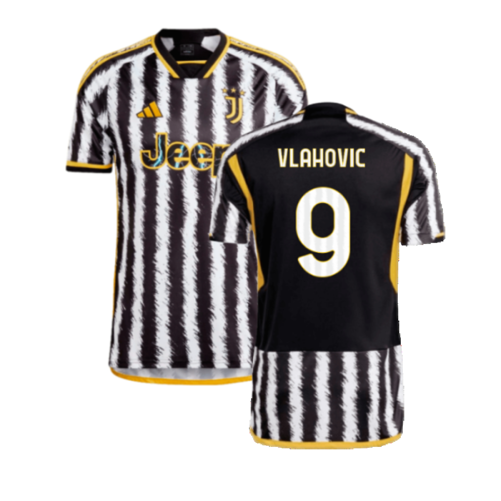 Adidas (Xxl) 2023-2024 Juventus Home Shirt (Vlahovic 9)