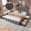 (Double, Grey) 4ft6 Double Upholstered Bed with 4 Storage Drawers 1