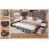 (Double, Grey) 4ft6 Double Upholstered Bed with 4 Storage Drawers 10