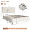 (Double, Beige) 4ft6 Double Upholstered Bed with 4 Storage Drawers 8