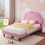 (Pink) 3ft Single Upholstered Bed 4