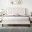 (4ft6 Double, Beige) Double Upholstered Velvet Bed 2