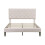 (4ft6 Double, Beige) Double Upholstered Velvet Bed 11