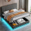(King, Grey) Ottoman Double Bed 3