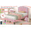 (Pink, 3ft Single) 3ft Single Upholstered Bed 11