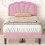 (Pink, 3ft Single) 3ft Single Upholstered Bed 2
