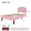 (Pink, 3ft Single) 3ft Single Upholstered Bed 9