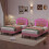(Pink, 3ft Single) 3ft Single Upholstered Bed 3