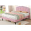 (Pink, 4ft6 Double) 3ft Single Upholstered Bed 11