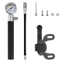 Mini pompe pour ballon, pompe à ballon avec manomètre et 5 valves à pointeau pour football, basket-ball, volley-ball, rugby