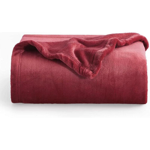 (59*78.7 Inch, Red) Soft Throw Blankets for Couch